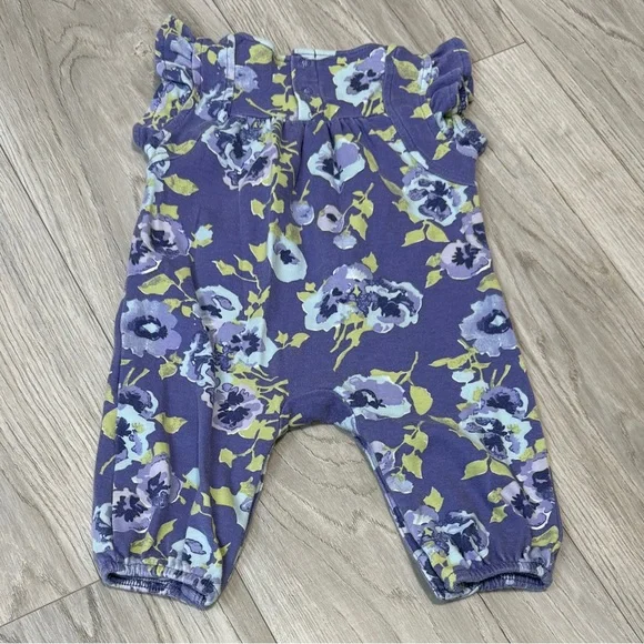 Isaac Mizrahi Purple Floral Kids Romper - Picture 2 of 4